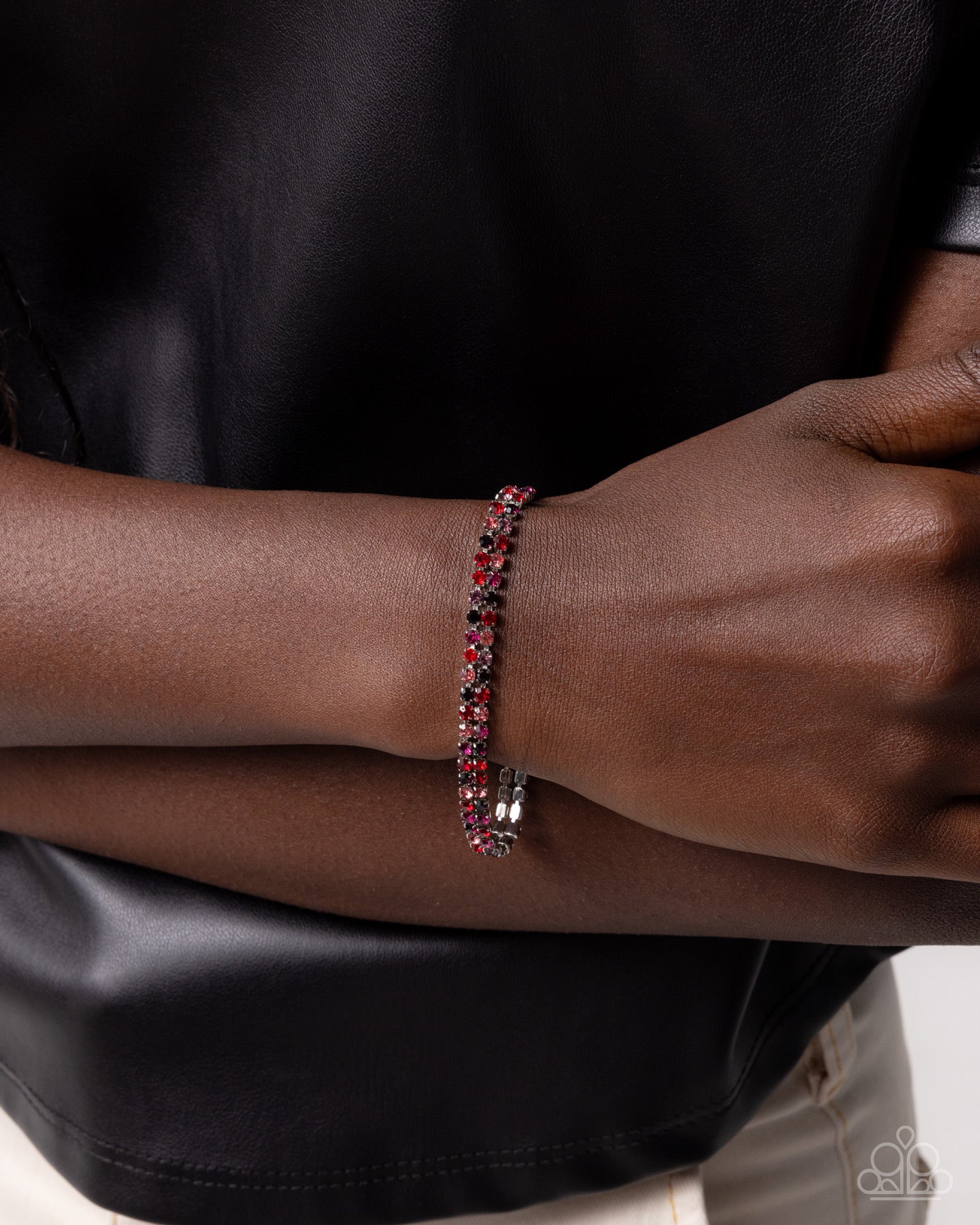 Complete Look - Red Choker and Red Bracelet