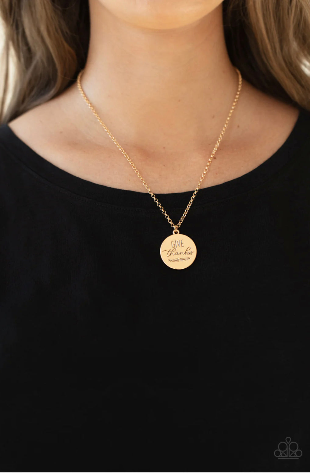 Give Thanks - Gold Necklace - Paparazzi Accessories