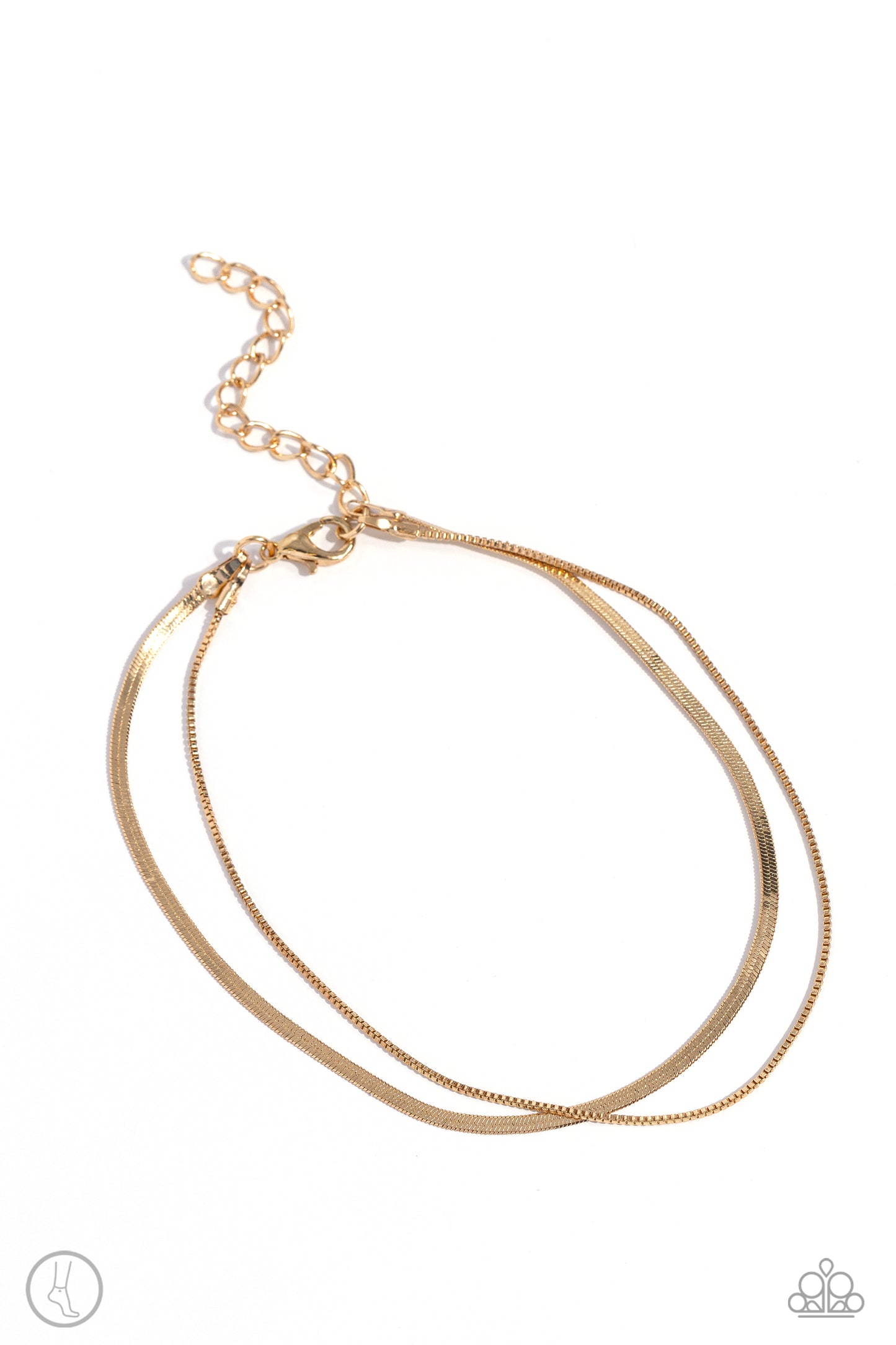 Glistening Gauge - Paparazzi Gold Anklet