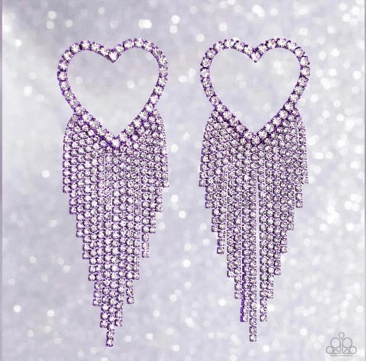 Sumptuous Sweethearts - Purple Earrings