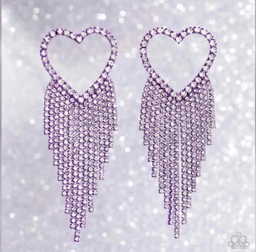 Sumptuous Sweethearts - Purple Earrings